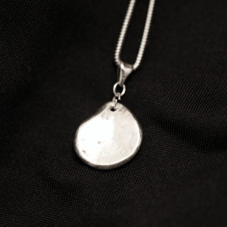 Handmade Sterling Silver Shell Pendant UK Hallmark