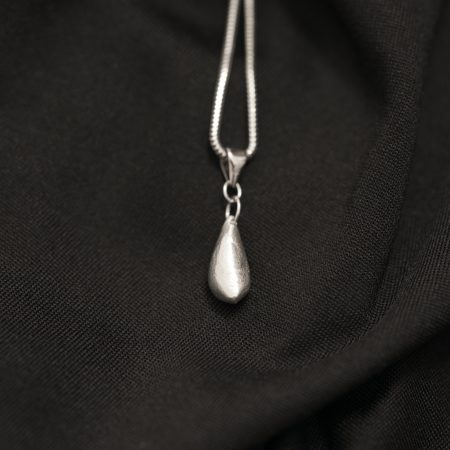 Handmade Sterling Silver Green Seaglass Pendant UK Hallmark