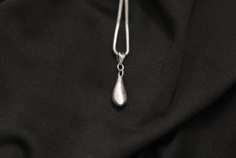 Handmade Sterling Silver Green Seaglass Pendant UK Hallmark