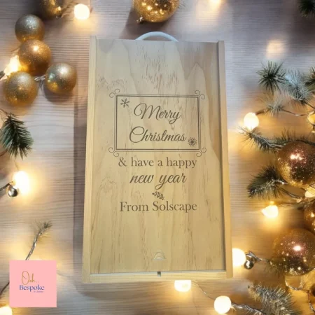 Personalised Wooden Wine Box – Custom 1, 2 or 3 Bottle Gift Box