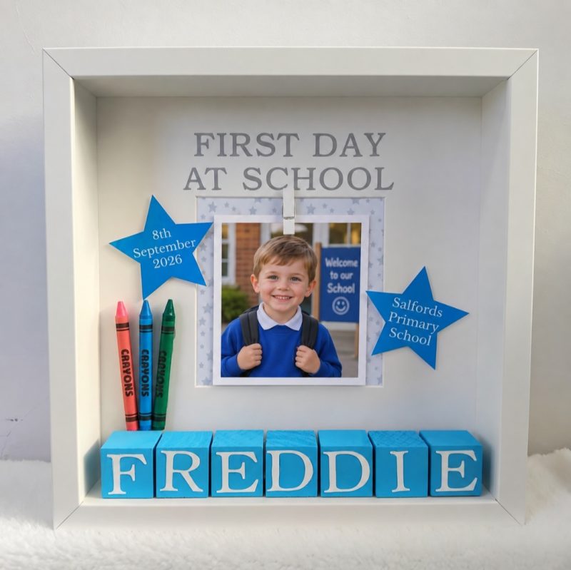 Personalised first day at school frame,1st day at school frame,new school gift