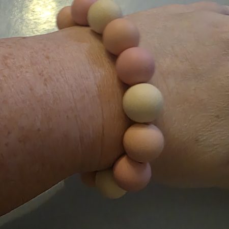Handmade Polymer Bead Bracelet and Earrings Set in Animal print