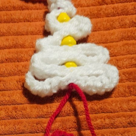 Handmade Crocheted Christmas Tree Decorations in Various Colours