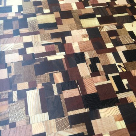 Large End Grain Hardwood Cutting Board: Chaos Pattern, Handmade