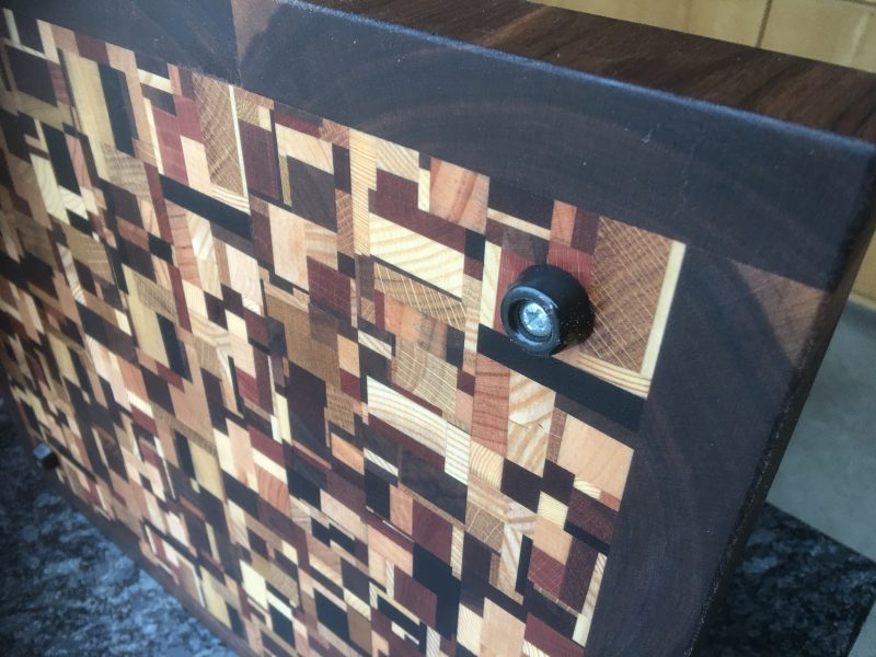 Large End Grain Hardwood Cutting Board: Chaos Pattern, Handmade