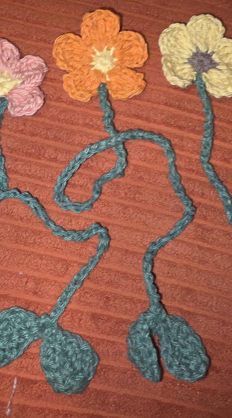 Hand Crocheted Flower Bookmark in Soft Cotton Yarn