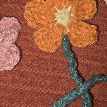 Hand Crocheted Flower Bookmark in Soft Cotton Yarn