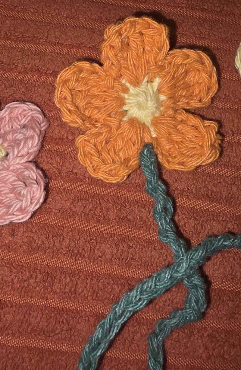 Hand Crocheted Flower Bookmark in Soft Cotton Yarn