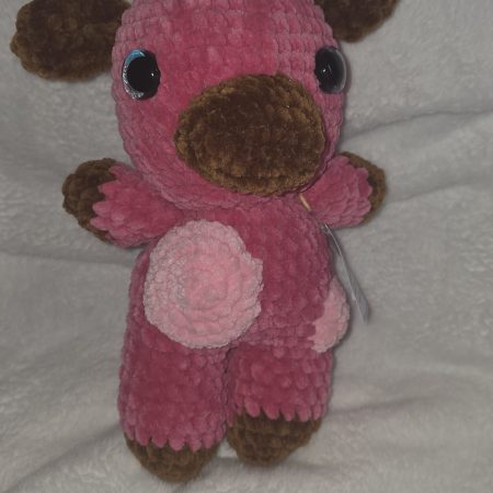 Handmade Crocheted Fruit Cows in Strawberry, Lemon, and Blueberry