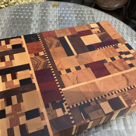 Large End Grain Hardwood Cutting Board: urbanChaos Pattern