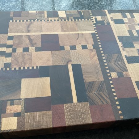 Large End Grain Hardwood Cutting Board: urbanChaos Pattern