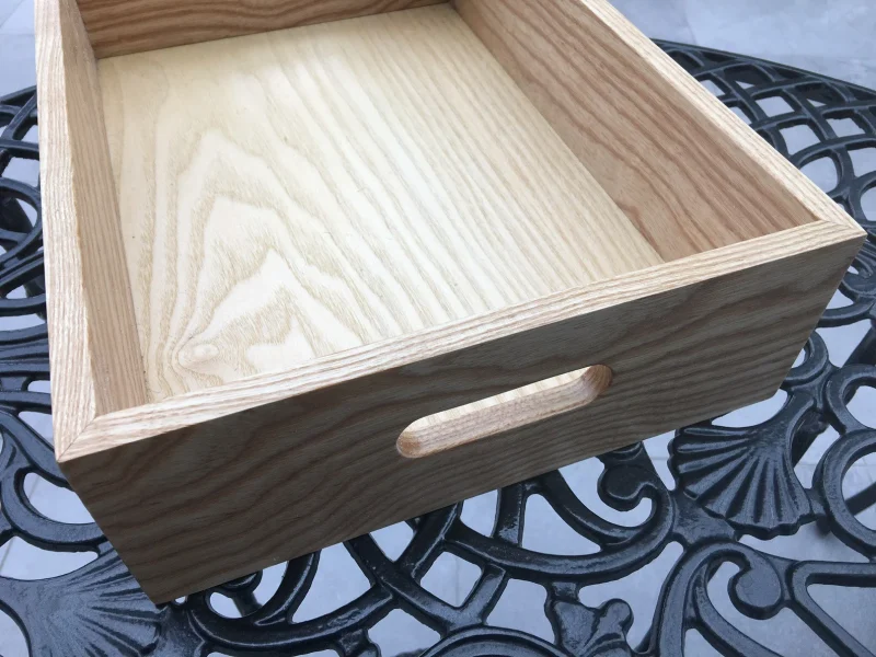 Handmade Solid hardwood Paper Tray: Office Desk Organizer