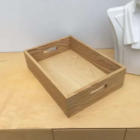 Handmade Solid hardwood Paper Tray: Office Desk Organizer