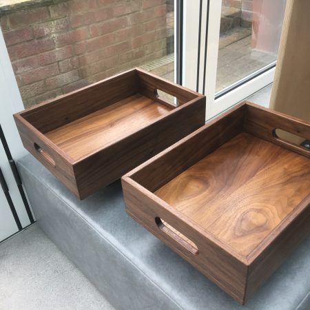 Handmade Solid hardwood Paper Tray: Office Desk Organizer