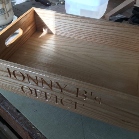 Handmade Solid hardwood Paper Tray: Office Desk Organizer