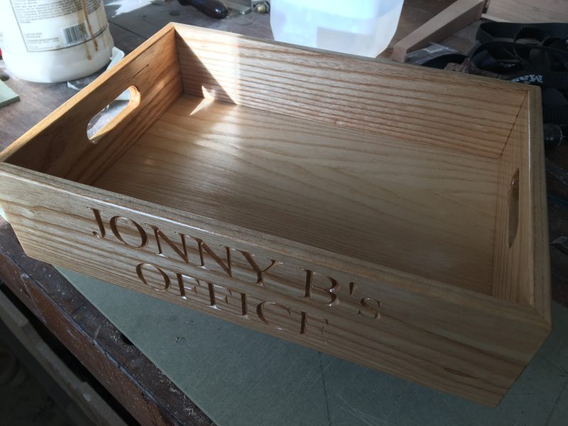 Handmade Solid hardwood Paper Tray: Office Desk Organizer