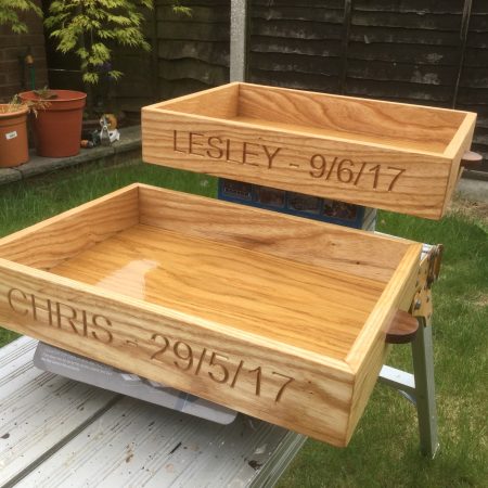 Handmade Solid hardwood Paper Tray: Office Desk Organizer