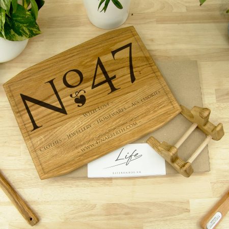 Personalised Oak 30cm Chopping Board - Engraved Logo / Text