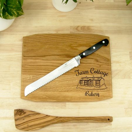 Personalised Oak 30cm Chopping Board - Engraved Logo / Text