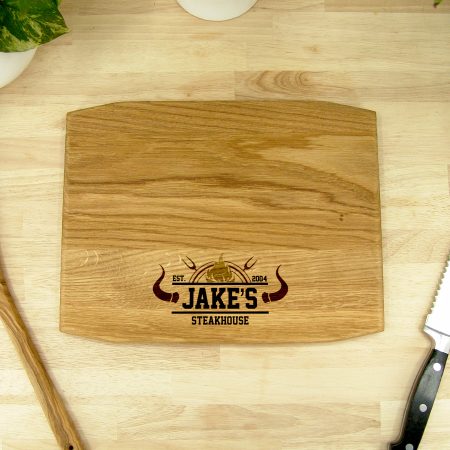 Personalised Oak 30cm Chopping Board - Engraved Logo / Text