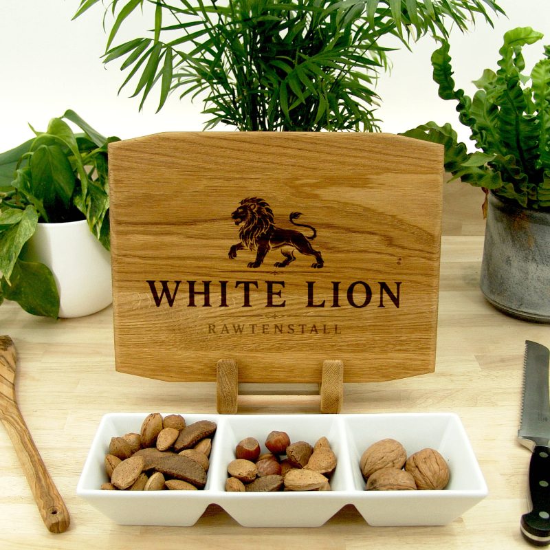 Personalised Oak 30cm Chopping Board - Engraved Logo / Text