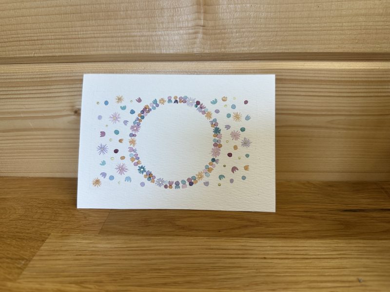 Dolly-mixture- themed Hand-Painted Watercolour miniature art and card