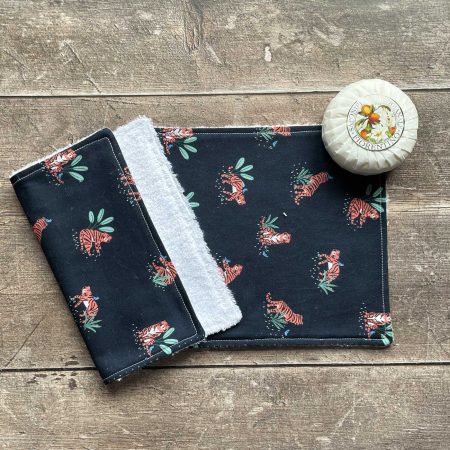 Tiger Print Face Cloths, Face Flannels, Face Wipes