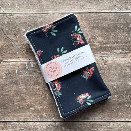 Tiger Print Face Cloths, Face Flannels, Face Wipes