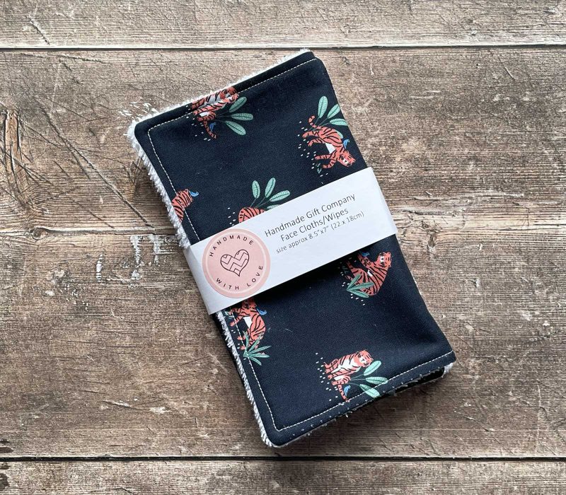 Tiger Print Face Cloths, Face Flannels, Face Wipes