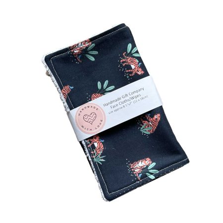 Tiger Print Face Cloths, Face Flannels, Face Wipes