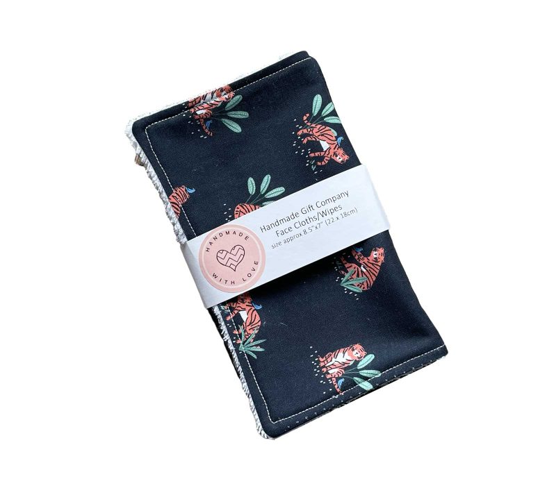 Tiger Print Face Cloths, Face Flannels, Face Wipes