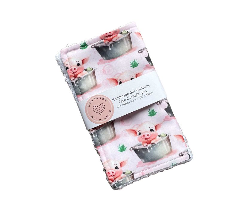 Little Pigs Face Cloths, Face Flannels, Face Wipes
