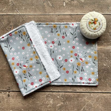 Pink Floral Face Cloths, Face Flannels, Face Wipes