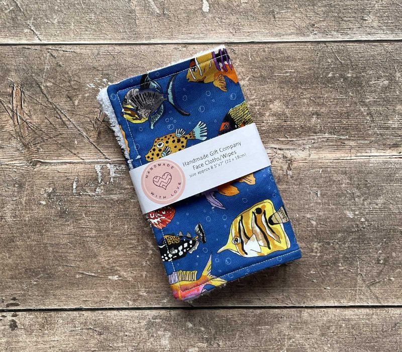 Aquatic Design Face Cloths, Face Flannels, Face Wipes