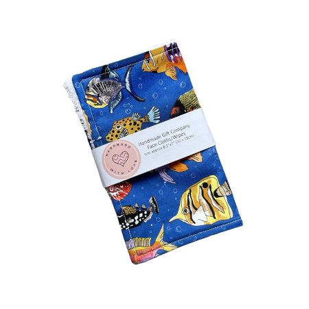 Aquatic Design Face Cloths, Face Flannels, Face Wipes