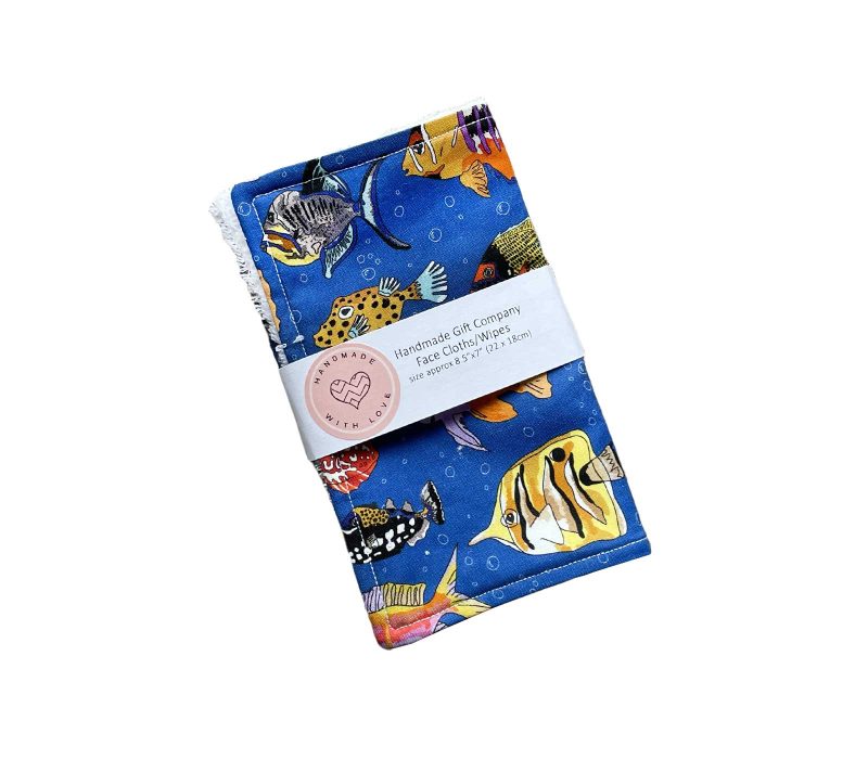 Aquatic Design Face Cloths, Face Flannels, Face Wipes