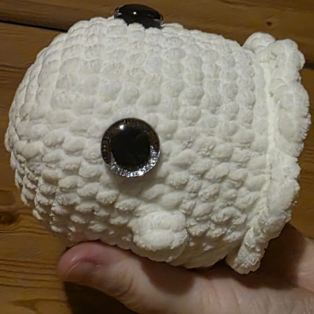 Hand-Crocheted Chonky Ghost Plushie for Halloween