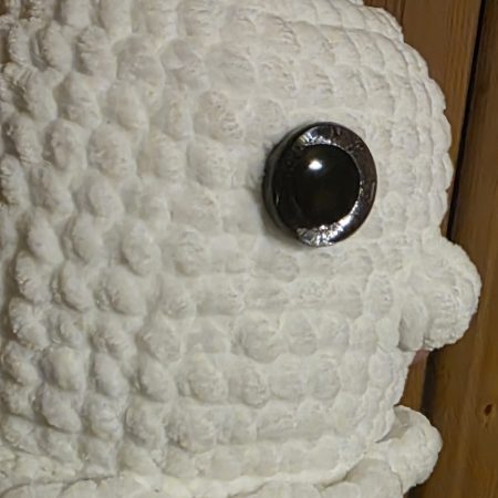 Hand-Crocheted Chonky Ghost Plushie for Halloween