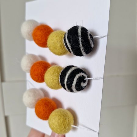 Halloween felt garland handmade spooky seasonal decoration