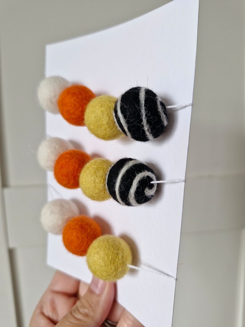 Halloween felt garland handmade spooky seasonal decoration