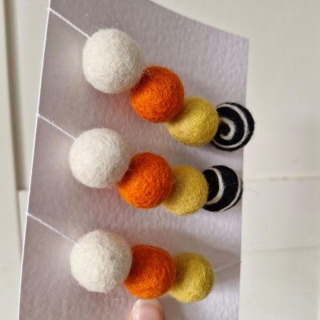 Halloween felt garland handmade spooky seasonal decoration