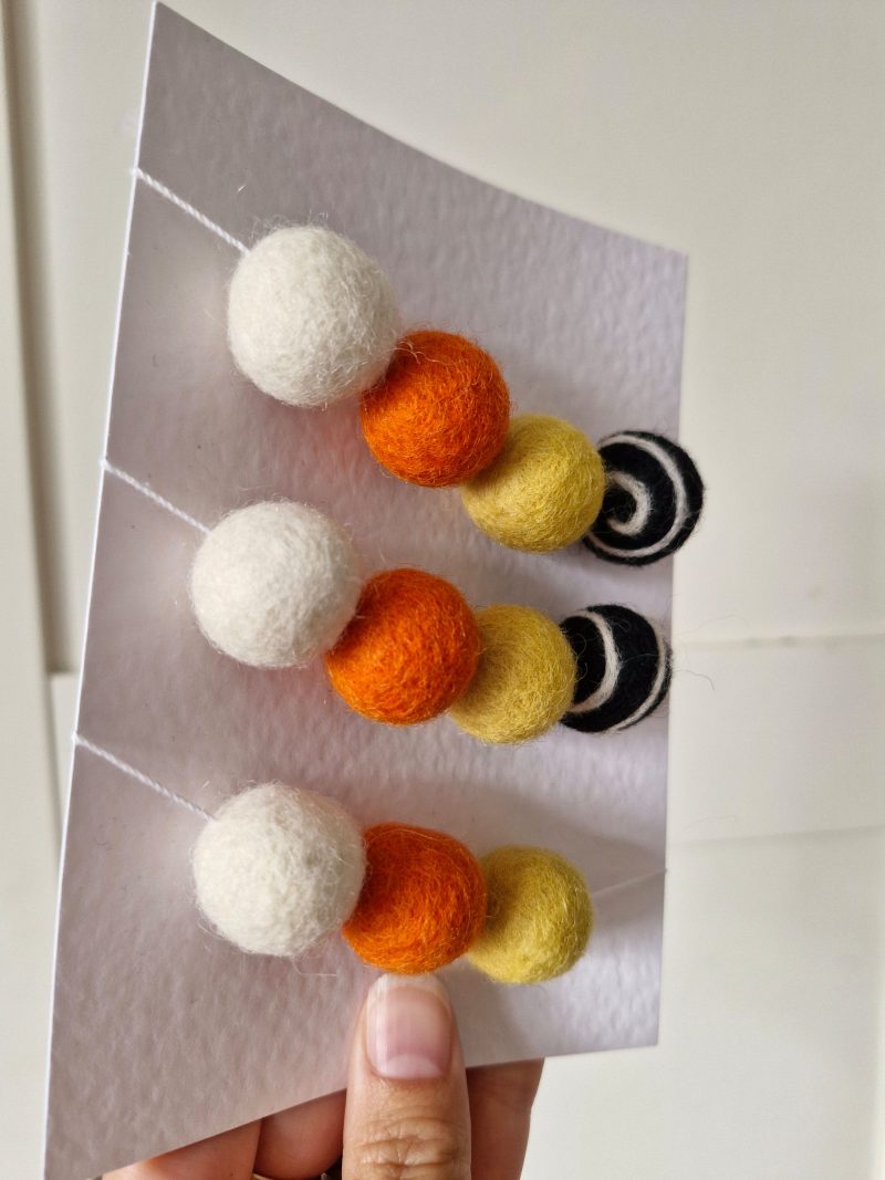 Halloween felt garland handmade spooky seasonal decoration