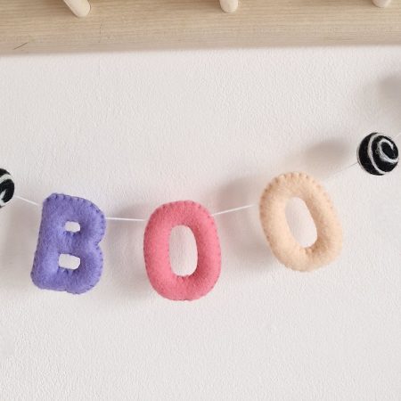 Halloween Boo ghost felt garland