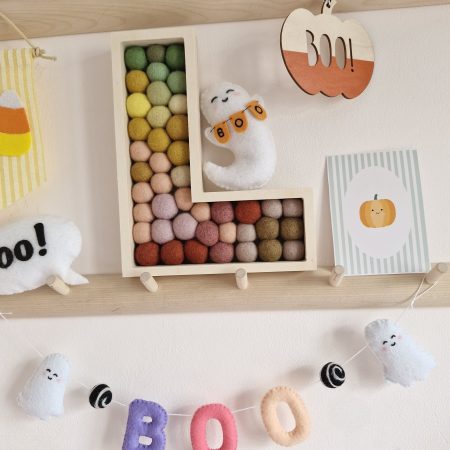Halloween Boo ghost felt garland