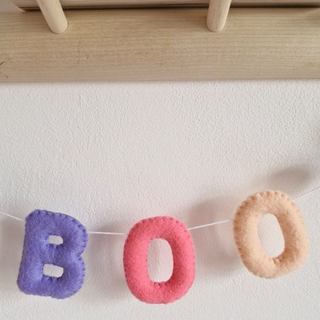 Halloween Boo ghost felt garland