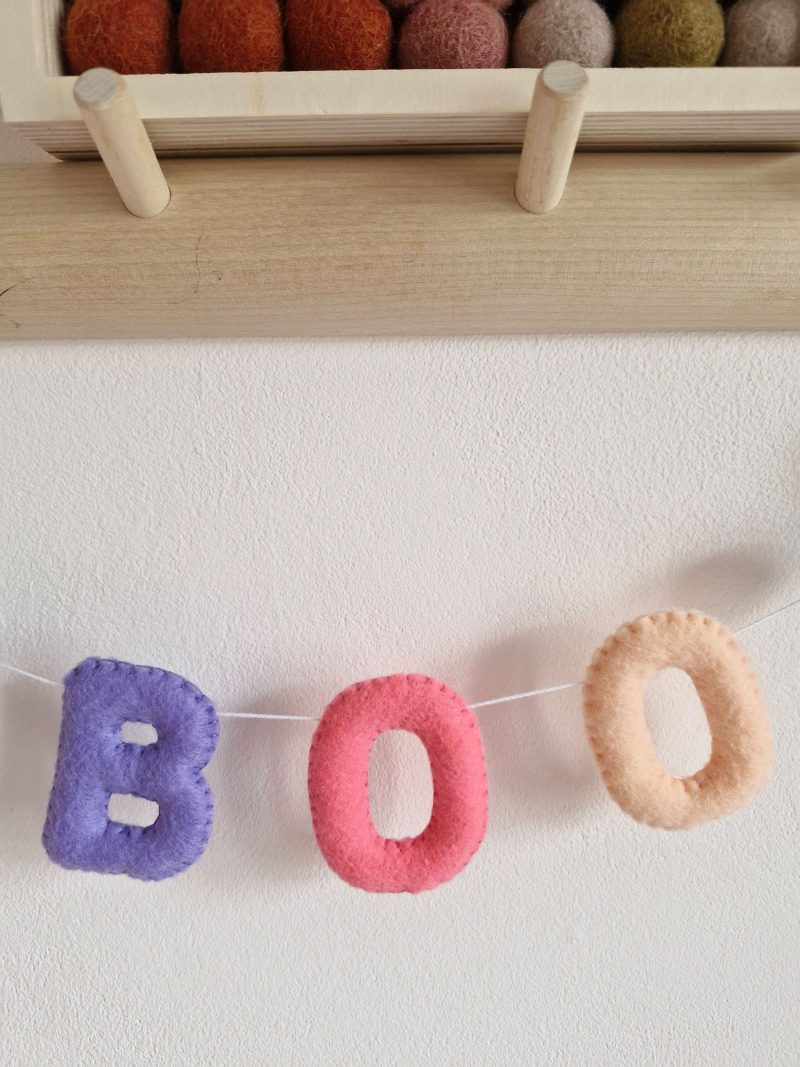 Halloween Boo ghost felt garland