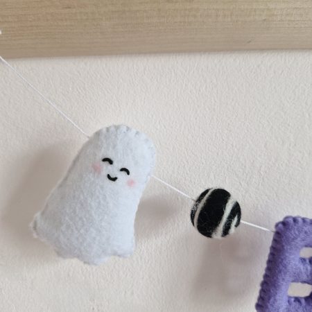 Halloween Boo ghost felt garland