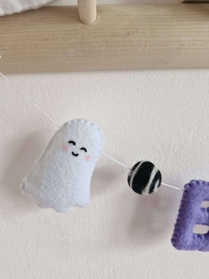 Halloween Boo ghost felt garland