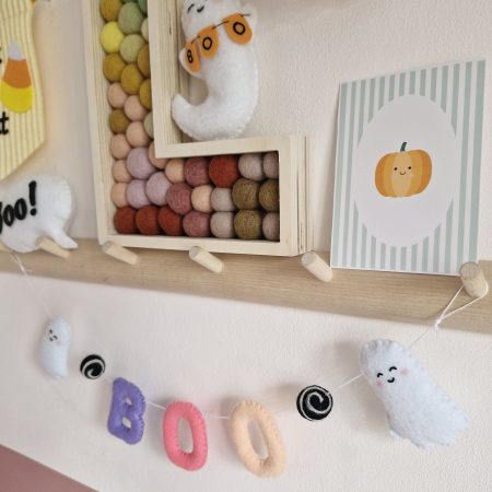 Halloween Boo ghost felt garland