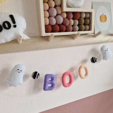 Halloween Boo ghost felt garland